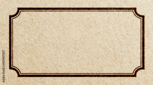 Blank vintage label on old parchment paper. This classic retro frame makes an elegant background for festive halloween message or text