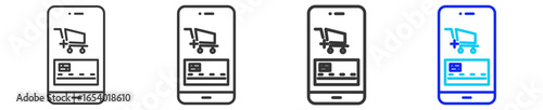 embedded finance icon set collection in creative outline style for business featuring multiple thickness variations suitable for fintech payment service provider integration open banking solutions