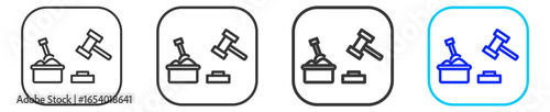 regulatory sandbox icon set collection in creative outline style for business featuring multiple thickness variations suitable for fintech payment service provider integration open banking solutions