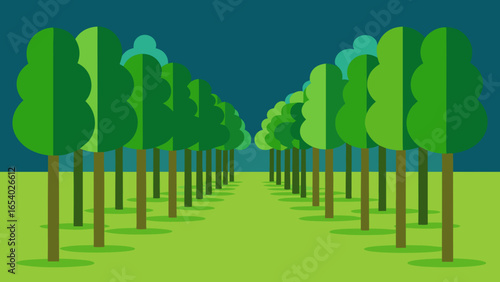 Behold a Forest Where Trees Grow in Perfectly Straight Lines