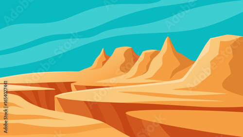 Behold a Landscape of Smooth Wave Like Rock Formations in a Desert