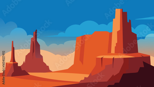 Explore a Landscape of Towering Flat Topped Rock Formations