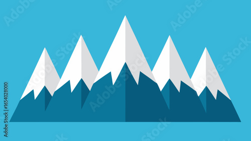 Admire a Row of Identical Sharp Mountain Peaks Resembling a Saw Blade