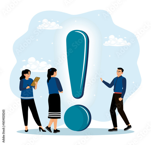 Business teams discuss and think about problem solving.