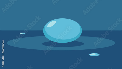 Discover a Massive Bubble Resting on a Still Pond Surface Reflection