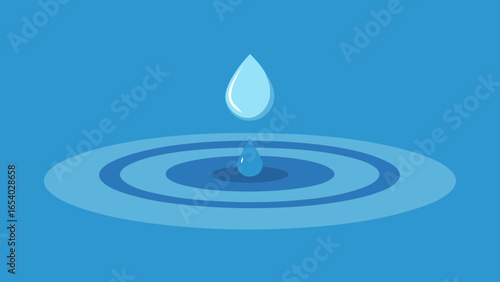 Discover a Perfect Raindrop Ripple Frozen on a Still Water Surface