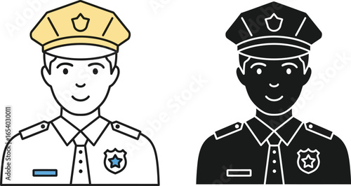 Police officer vector illustration law enforcement security