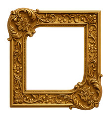Antique gold corner frame on.