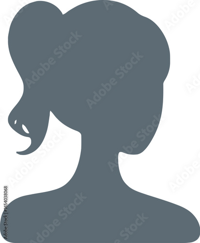 Woman silhouette, head and shoulders