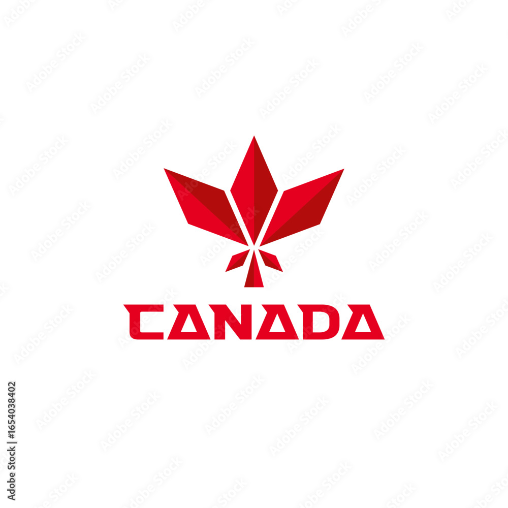 Obraz premium abstract and modern maple leaf logo, Canada symbol