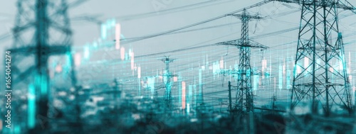Power grid with financial data overlay