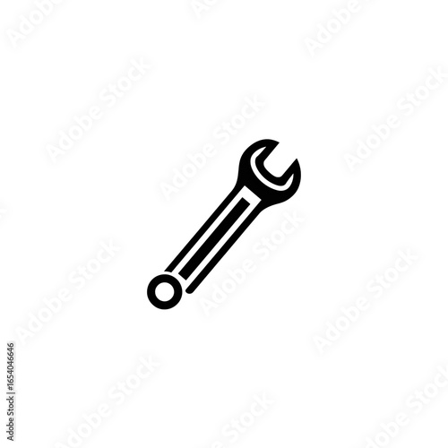 Minimalist Wrench Illustration for Repair and Maintenance Services