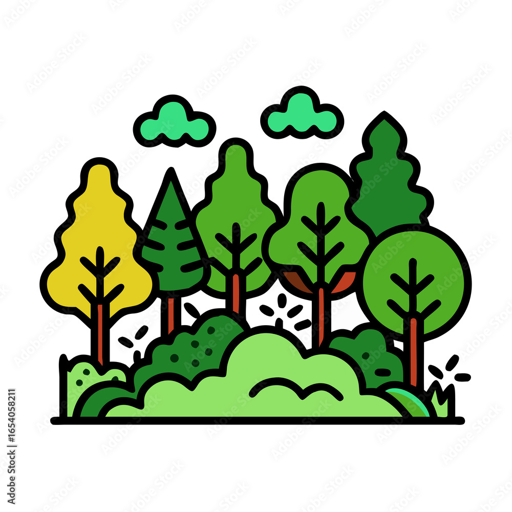 Fototapeta premium green tree with green leaves