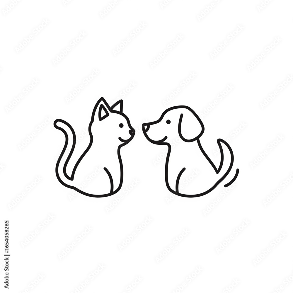 Obraz premium dog and cat