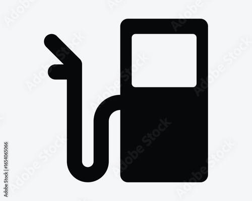Petrol Gas Pump Icon Petroleum Station Fuel Diesel Gasoline Nozzle Vehicle Refueling Car Tank Hose Sign Symbol Graphic Illustration Fill Up Transport