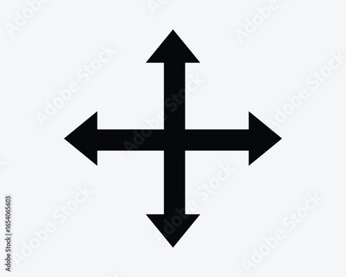 Free Download Up Down Left Right Arrows Icon Four Way Arrow Direction Position Location 360 Degree North South East West Compass Navigation Path Sign Symbol Gesture - GFXLoad