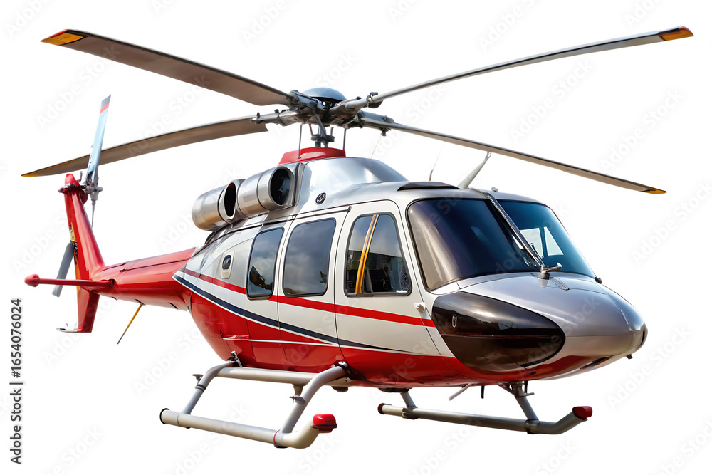 Fototapeta premium helicopter is shown in a isolated on white background ,PNG.AI Generated.