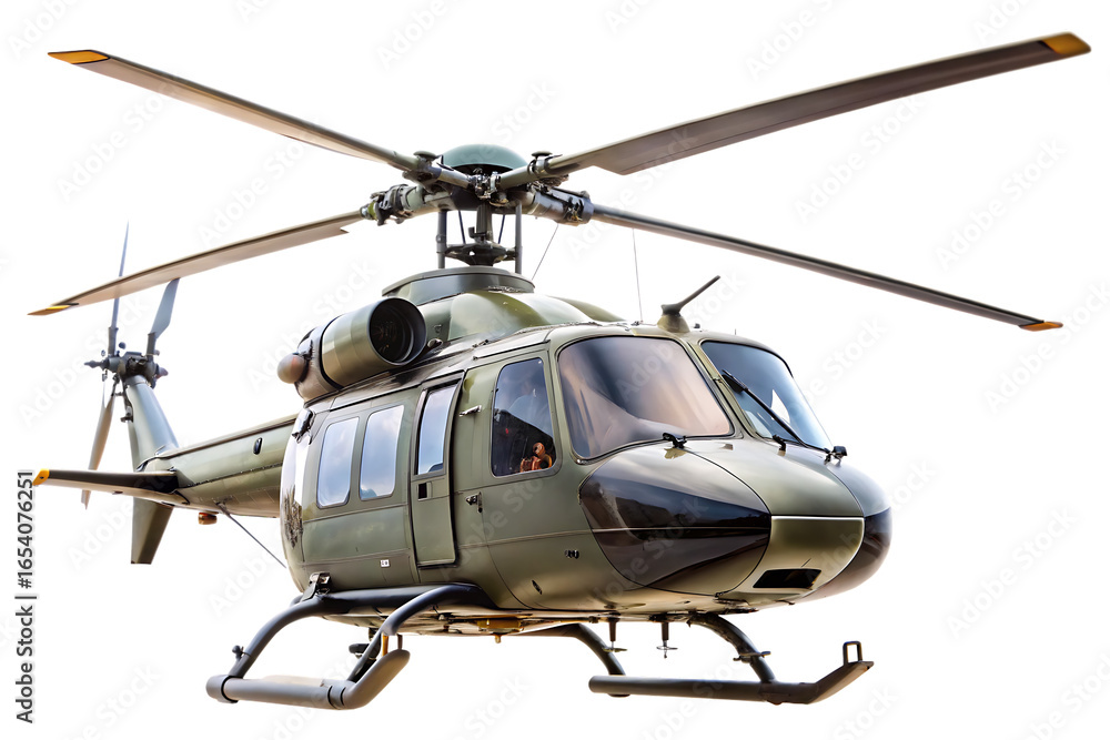 Fototapeta premium helicopter is shown in a isolated on white background ,PNG.AI Generated.