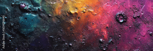 Abstract Cosmic Landscape - Vibrant Colors and Textures