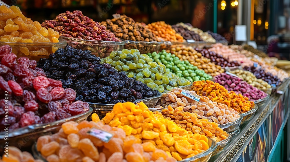 Fototapeta premium Dried fruits at the grand bazaar in istanbul