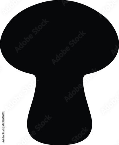 Vector Illustrator Magic Mushroom Natural Organic Plant Silhouette