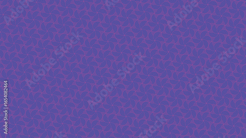 This is a complex geometric pattern background composed of deep purple and bright purple, presenting interlocking spiral and circular textures that offer a dreamlike and mysterious visual experience.