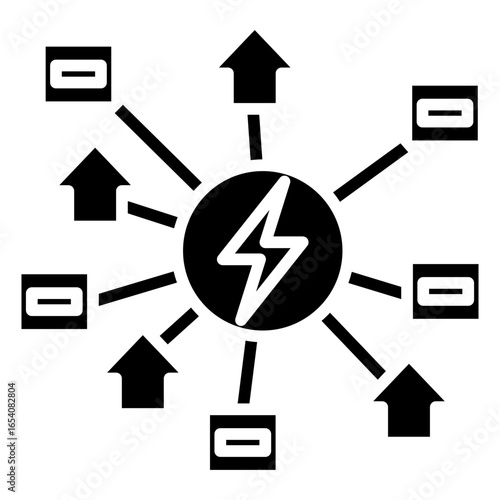 Decentralized Energy Glyph Icon
