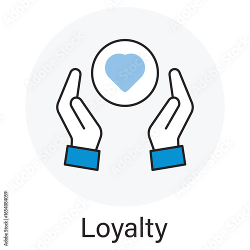 loyalty Icon, Customer Loyalty Program Guidelines, Loyalty Retention Strategy, Brand Loyalty Development Plan, Loyalty Reward Policy, Long-Term Loyalty Framework, vector