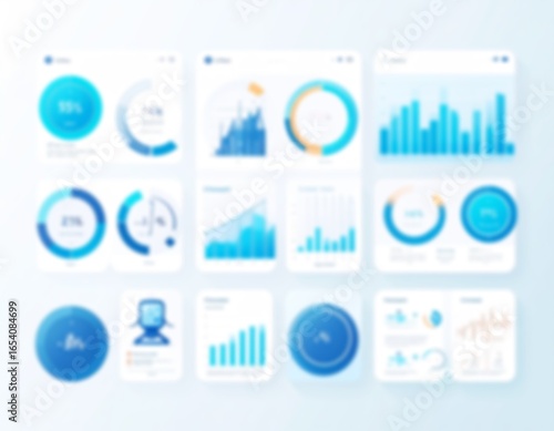 Soft, abstract background of a health app interface. Blurred graphs and icons create a modern, data-driven concept for wellness and technology.

