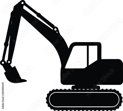  excavator silhouette vector