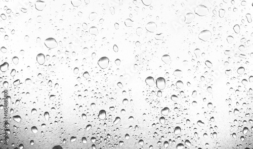 Konstfotografi Water rain or shower drops seamless border isolated on transparent background