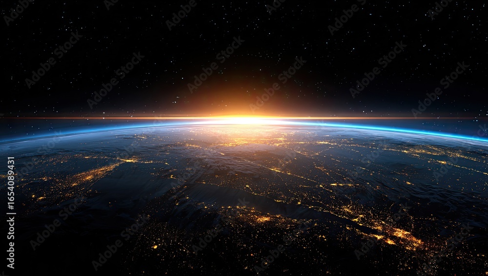 Obraz premium Earth rising from space (1)
