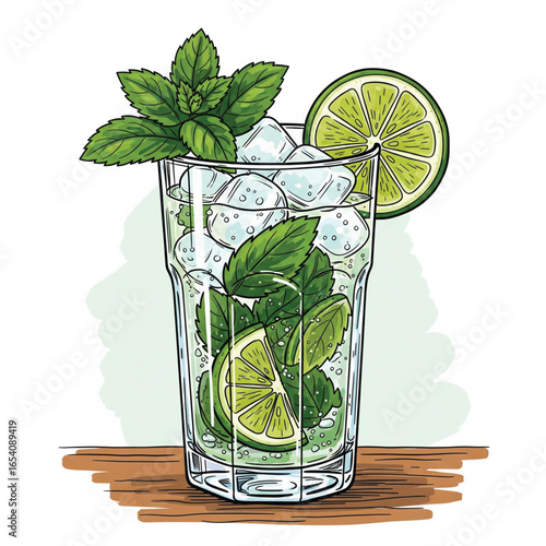 mojito cocktail with mint