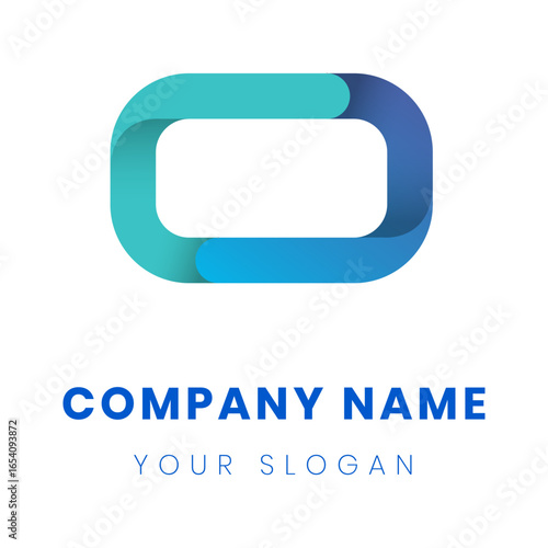 Abstract Rounded Rectangular Shape Gradient Logo Design for Brand Identity