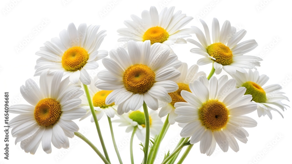 Fototapeta premium White daisies with yellow centers