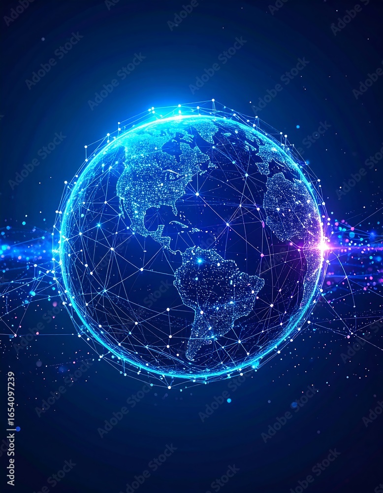 Fototapeta premium Abstract digital globe
