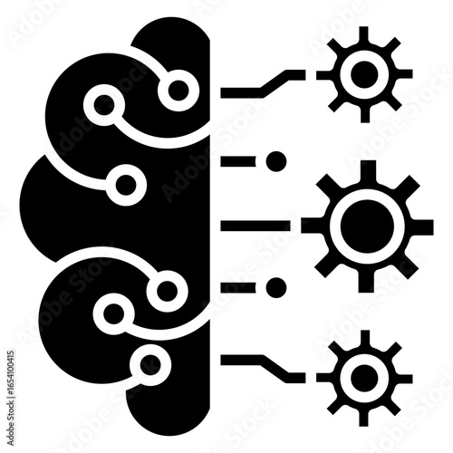 Machine Learning Glyph Icon