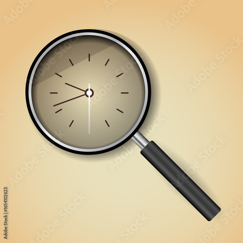 Magnifying Glass with Clock Dial Inside