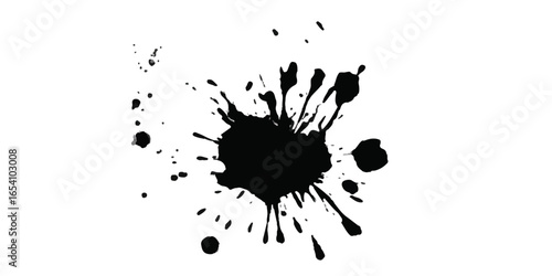 ink blots and splats. detailed ink splats Hyperrealistic Highly Detailed Isolated On Transparent Background	
