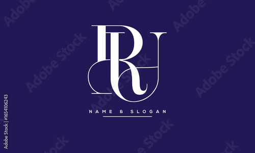 RU, UR, R, U Abstract Letters Logo Monogram