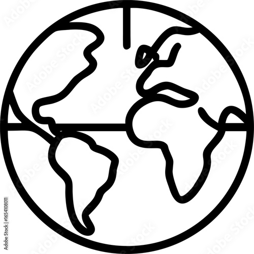 A detailed stylized vector illustration of a planet earth globe showcasing continents and oceans with a clean modern aesthetic suitable for global communication