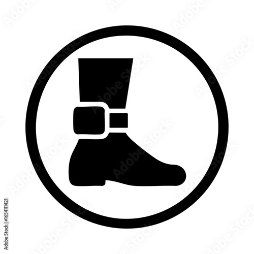 Ankle Monitor Icon for House Arrest or Probation