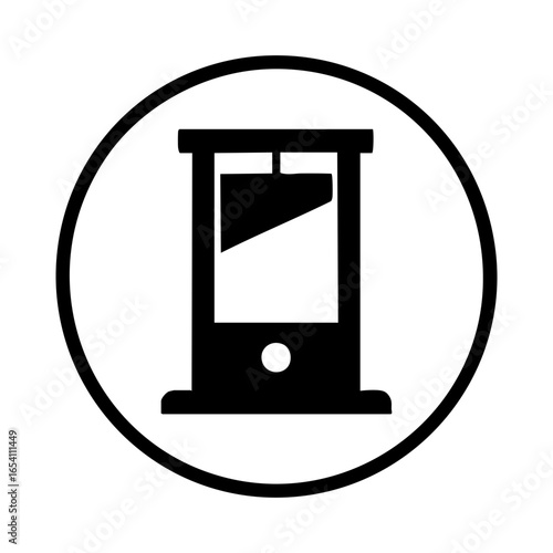 Guillotine Icon Representing Historical Execution