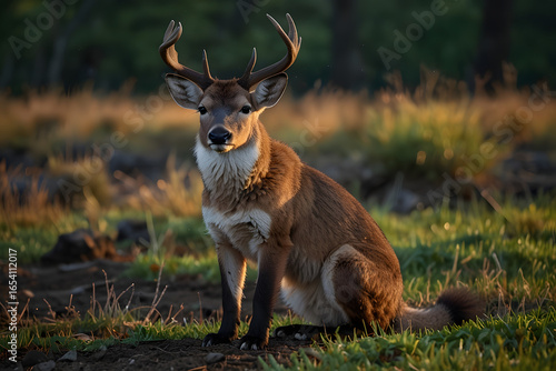 Wallpaper Mural White -tailed deer on the pasture, Red Kangaroo hopping across Australian outback, wildlife photography for travel brochures, deer in the forest and red deer/deer. Torontodigital.ca
