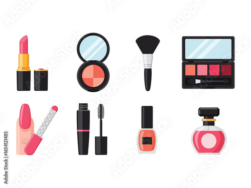 Beauty Essentials: An array of makeup and beauty tools, meticulously arranged, inviting viewers to embrace self-care and indulge in the artistry of cosmetics.