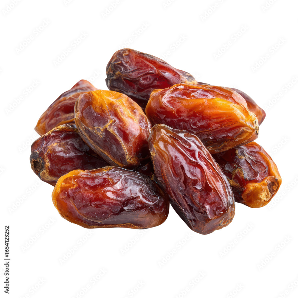 Pile of medjool dates on transparent background Pile of medjool dates on transparent background