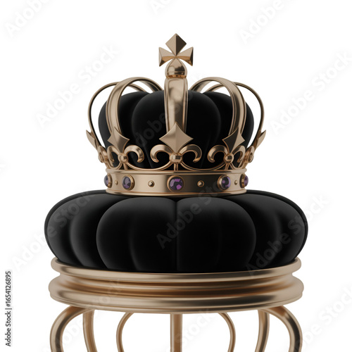 golden crown isolated on black