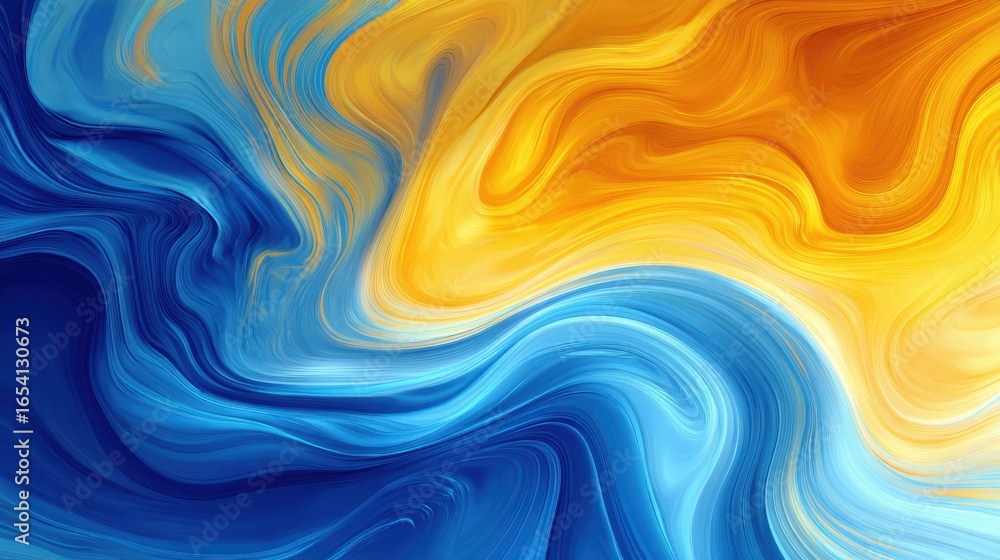 Fototapeta premium High definition photo of abstract Blue Wavy Background.