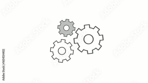 Mechanical Gear Motion – Animated Loop