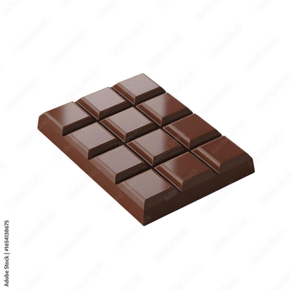 Fototapeta premium chocolate bar on white background